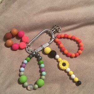 Colorful Beaded Keychain Set